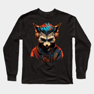 Badass Gangster Racoon Long Sleeve T-Shirt